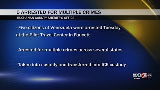 Five people arrested with connection to multiple crimes across the Midwest
