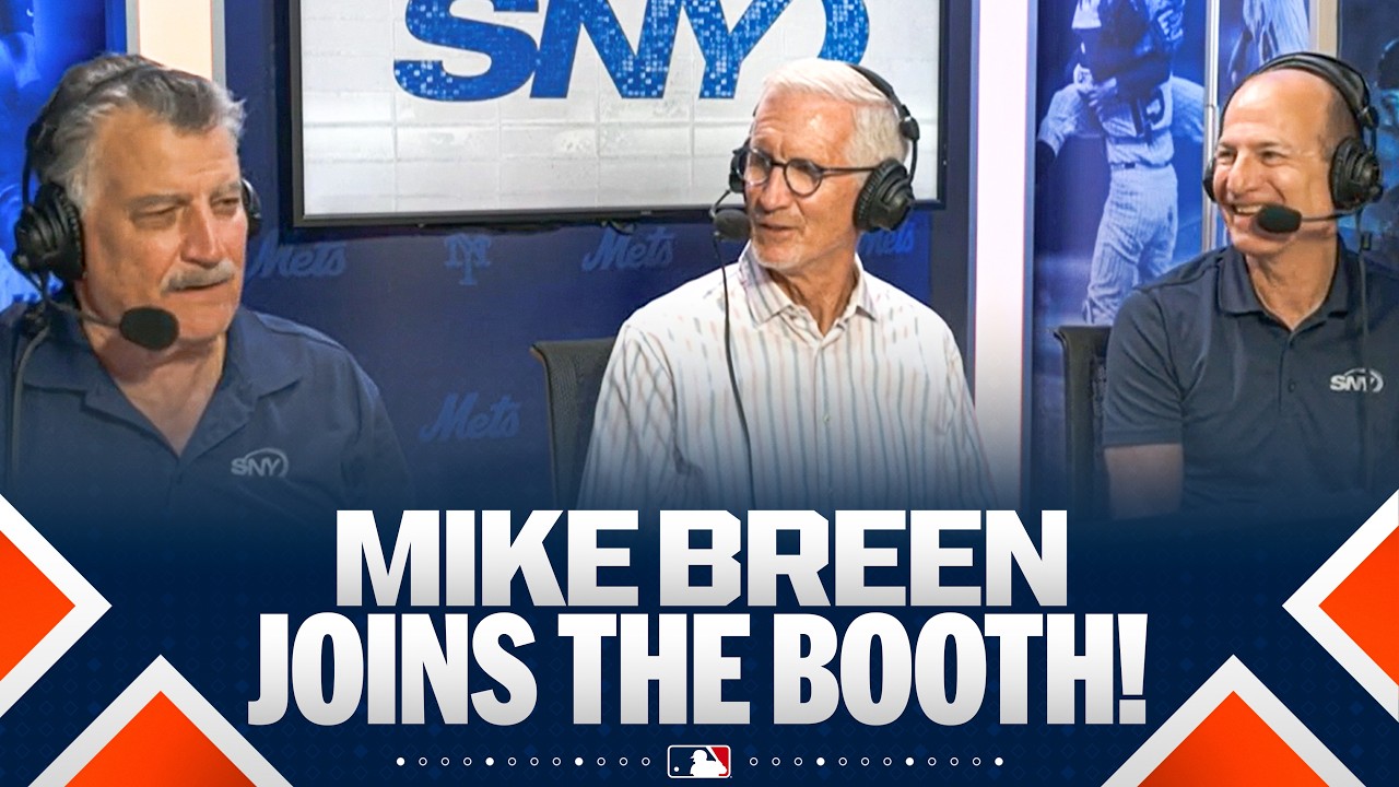 Mike Breen joins the Mets booth! 🏀🎙️ (Legendary NBA commentator) | MLB Highlights
