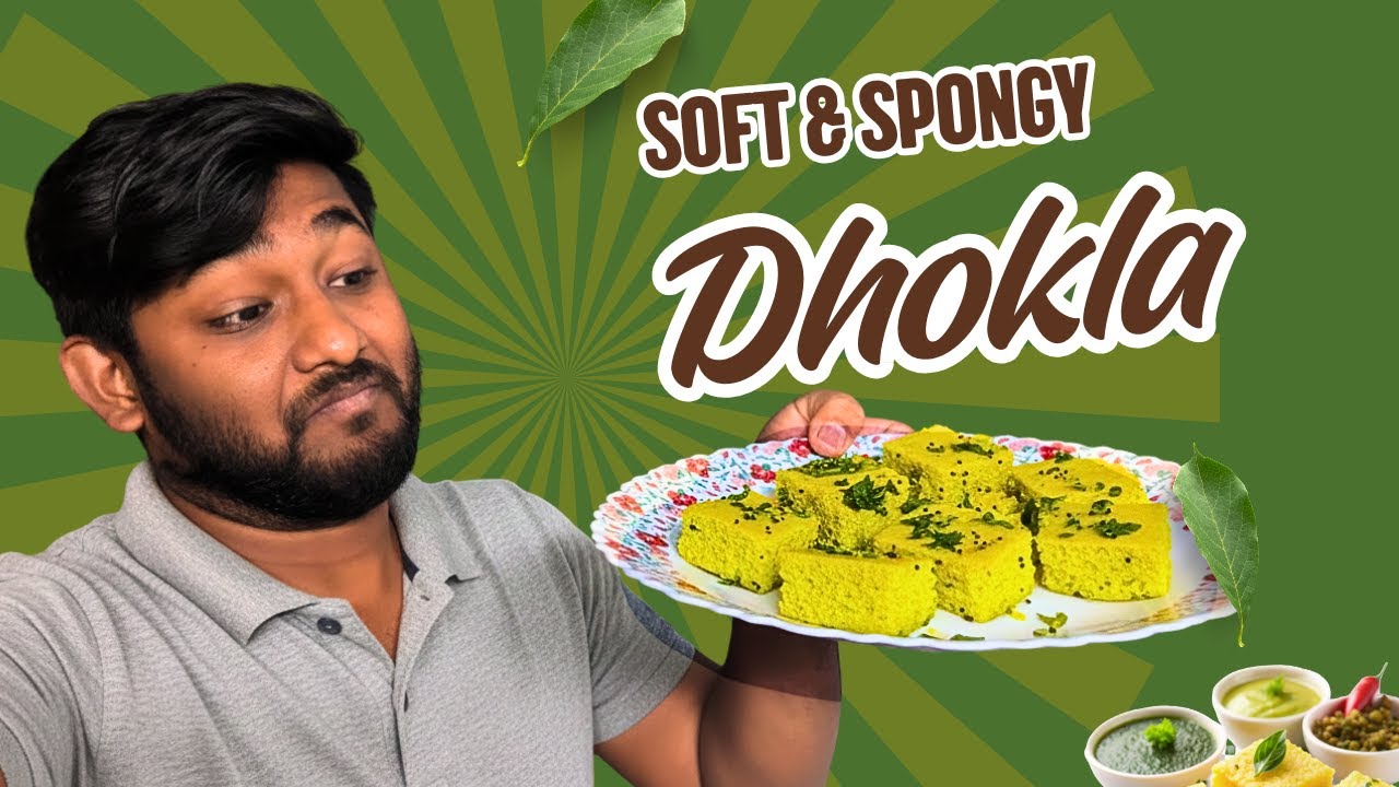 Bachelor’s Special Soft & Spongy Dhokla Recipe | Easy Gujarati Dhokla at Home 🟡 | No Oven