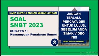 SOAL UTBK SNBT 2023 // SUBTES 1  Kemampuan Penalaran Umum by Guru Peduli 202 views 1 year ago 29 minutes