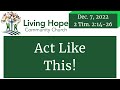 Act Like This! -  2 Timothy 2:14-26  – LHCC  Bible Study
