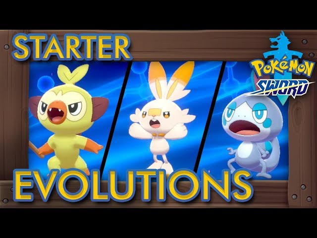 Pokémon Sword & Shield - All Starters Evolutions 