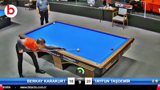 TAYFUN TAŞDEMİR vs BERKAY KARAKURT | FİNAL 1/4 | 3 Cushion Billiards TURKIYE Championship STAGE 4