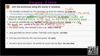 Как образуются Purpose Clauses - примеры 1 Как образуются Purpose Clauses - примеры 1