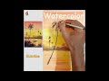 How To paint Sunrise scenery with Watercolor / Step by Step watercolor Tutorial / Easy watercolor