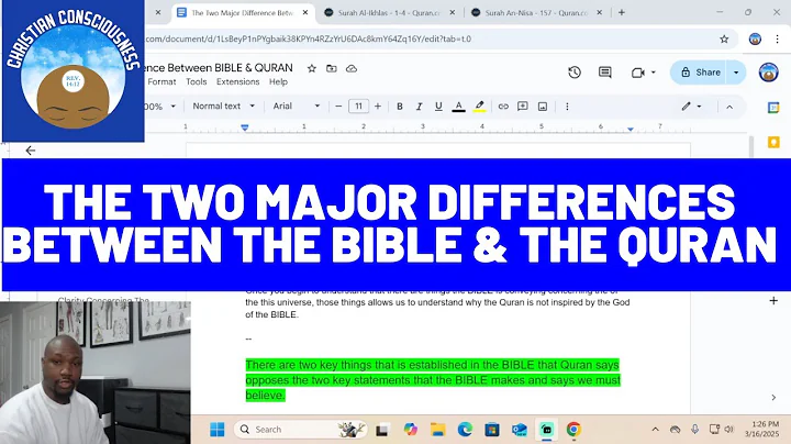 The Two Major Differences Between The BIBLE And The QURAN