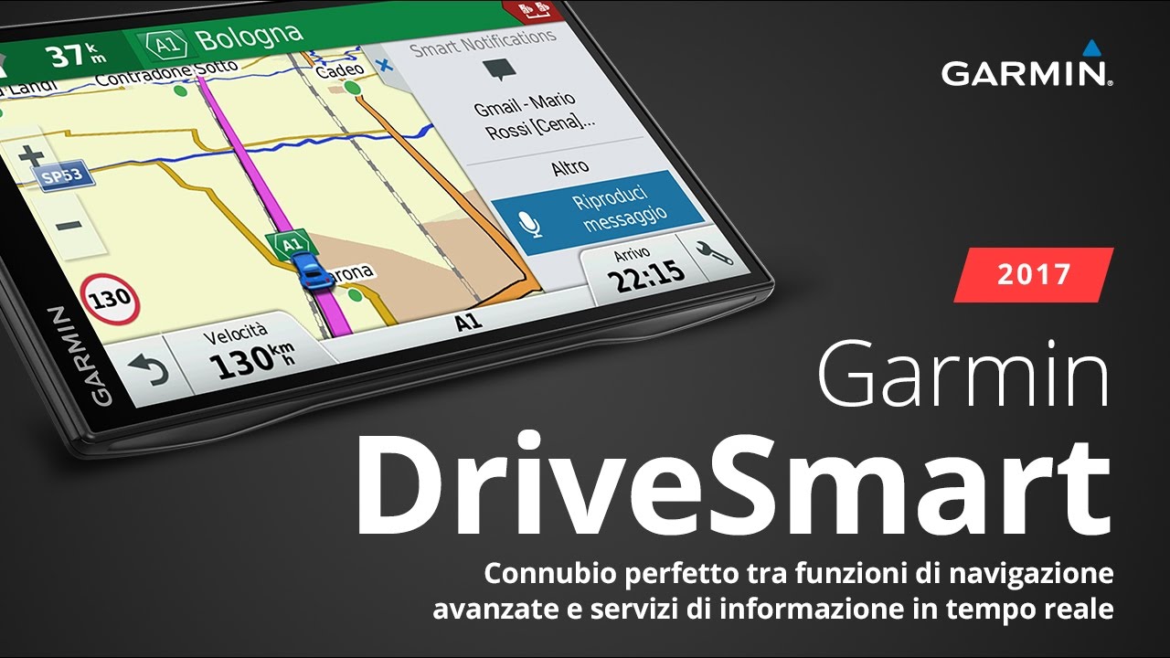 Garmin Drivesmart 51 EU LMT-S Navigatore 5 Smart 480 x 272 px App Smartphone Link Mappa Italia Europa Completa Aggiornamento a Vita e Servizi Live via Bluetooth 