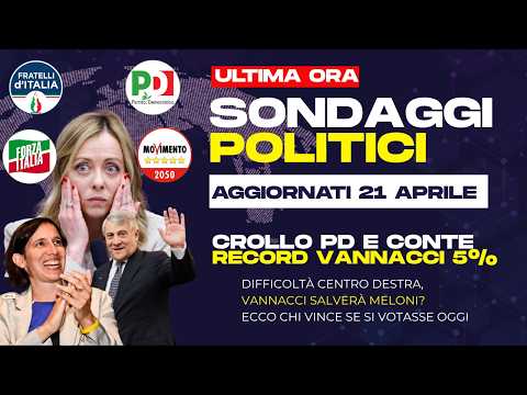 Video Nuova classifica Sondaggi Politici: Vannacci salva il centro-destra, crollo m5s e PD, chi vince oggi