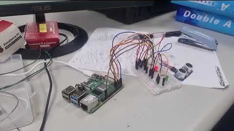 LED warning system Using HC-SR04 Ultrasonic Sensor with Raspberry Pi MOBAXTerm Interface