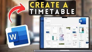 How to Create a Timetable in MS Word | Microsoft Word Tutorial (2025)