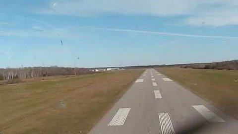 Peterborough Airport landing in Zenair CH-300 homebuilt airplane