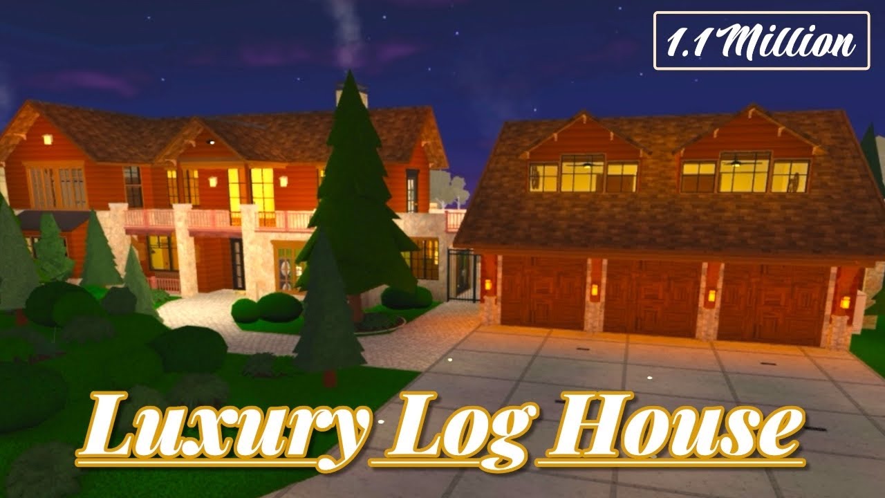 BLOXBURG: Hawksridge Hall Luxury Log House | $1.1 Million Build | Roblox