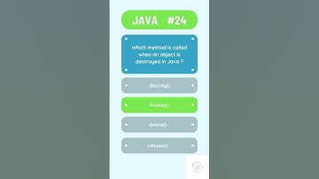 Which method is called when an object is destroyed in Java #java #quiz #garbagecollection