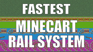 Minecraft Fastest Rail System | How to make minecarts go faster | UPDATED