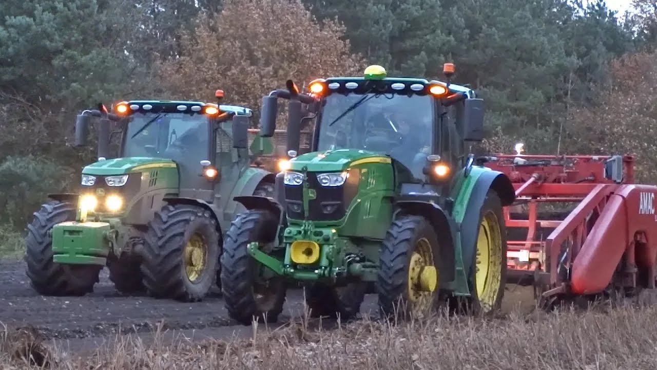Harvesting Flower Bulbs | John Deere 6145R + Amac Elite + Fendt 926