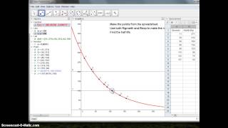 GeoGebra introduction Spreadsheets and exponential functions