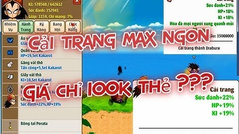 Ngọc Rồng Online - Điều kiện để nạp thẻ được tặng cải trang, Mua cải trang tôn ngộ không đẹp zai