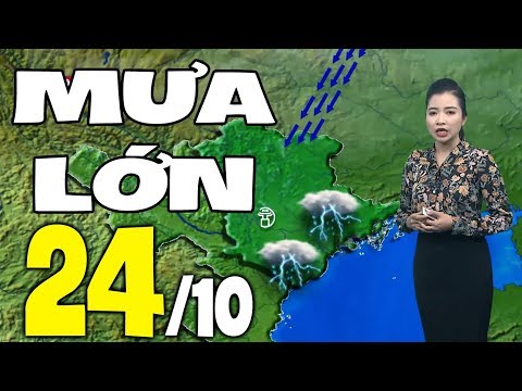 Video Dự báo thời tiết hôm nay và ngày mai 24/10 | Dự báo... - youtube