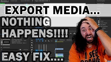 3 SECOND FIX!! Premiere Pro EXPORT MEDIA - NOTHING HAPPENS!! Export Video Not Working...TUTORIAL