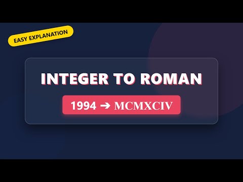 Integer to Roman - LeetCode 12 - Coding Interview Tutorial