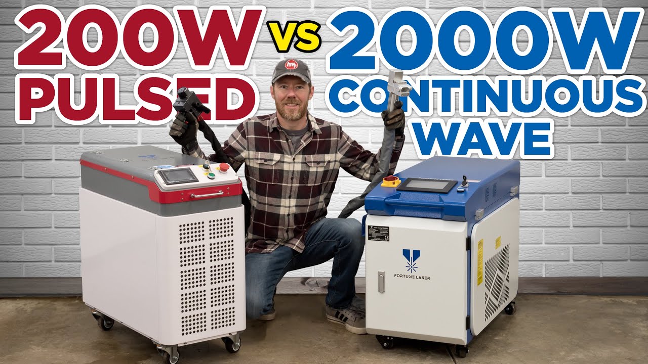 200w Pulsed vs 2000W Continuous Wave Laser Cleaning Machine Comparison Test