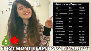 First Month Expenses In Canada | International Student In Toronto | Living Abroad | Moving to Canada
