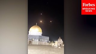 Iranian Drone Strikes Are Intercepted Near The Al-Aqsa Mosque In Jerusalem After Iran Strikes Israel
