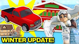 REACTING to the WINTER/CHRISTMAS UPDATE in Bloxburg! *Screaming*