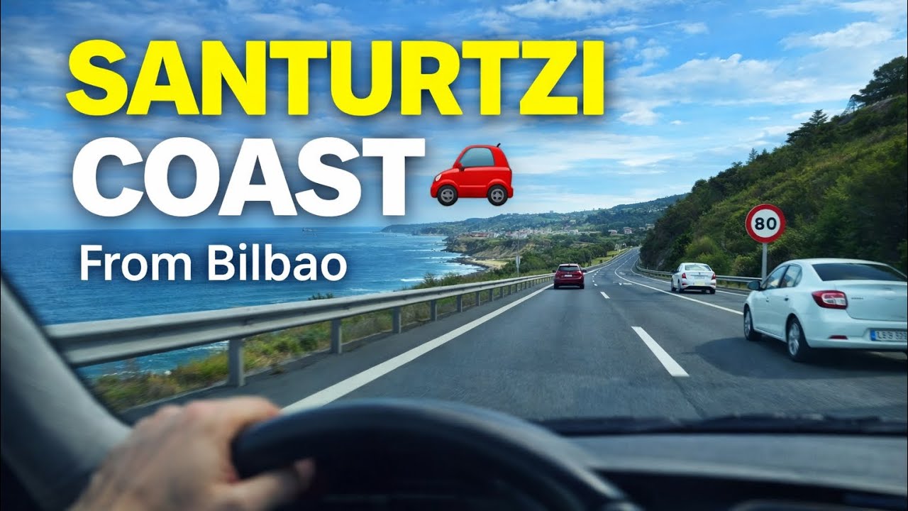 Bilbao to Santurce Highway Drive 🚗 Chill Ruta por la Costa | Spain 4K POV