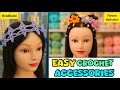 Two Easy Crochet Hair Accessories in One Video | Step-by-Step Tutorial | Headband + Hair pin