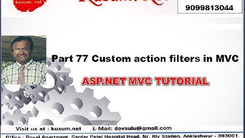 Part 77 Custom Action filters in MVC