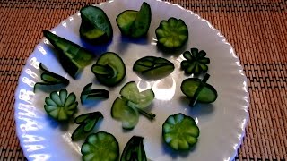 10 LIFE HACKS HOW TO MAKE CUCUMBER FLOWER GARNISH DESIGN & ART IN CUCUMBER - VEGETABLE CARVING 10 LIFE HACKS HOW TO MAKE CUCUMBER FLOWER GARNISH DESIGN & ART IN CUCUMBER - VEGETABLE CARVING