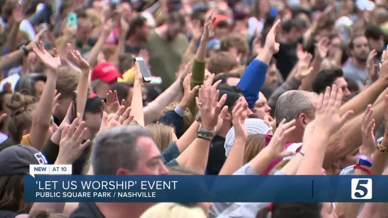 Hundreds gather at Public Square Park for prayer, protest