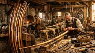 Inside the English Longbow Workshop: The Bow That Shot Hundreds of Meters (Full Process)