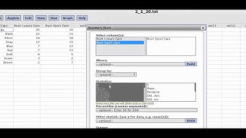 StatCrunch to find Mean Median Mode StandDev