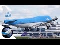KLM Boeing 747-400 &quot;City of Dubai&quot; Landing at Schiphol Amsterdam Airport