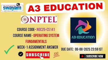 NPTEL Operating System Fundamentals Week 1 Assignment Answers | July–Dec 2025 | NOC25‑CS141