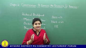 Classification of Elements and Periodicity in Properties (Part-1)