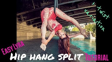 Intermediate Aerial Hoop (Lyra) Moves: Hip Hang Split + twist!