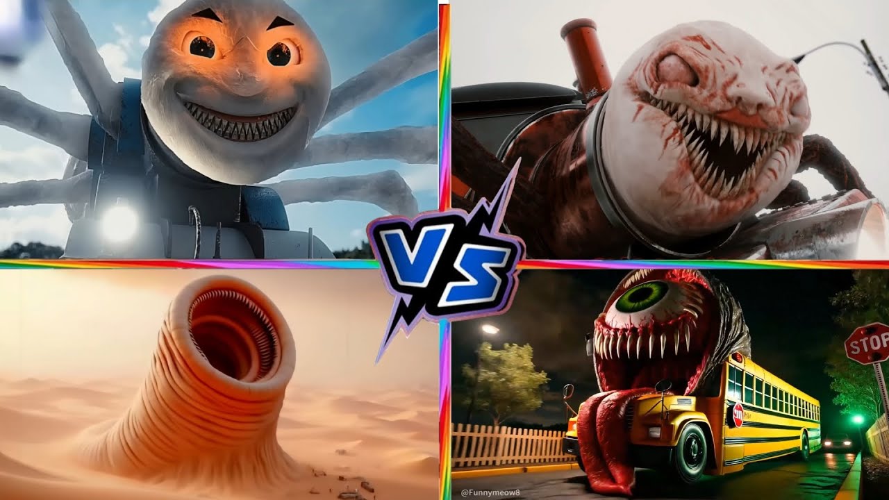 Cursed Thomas Vs Choo choo Charles Vs Erosion Worm Vs School Bus | Pepe Viral Music | Tiles Hop!