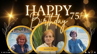 MAMA 75th Birthday Video Greetings Presentation