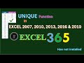 How to use unique function in earlier versions before Excel 365 #unique #list #uniquefunction #viral
