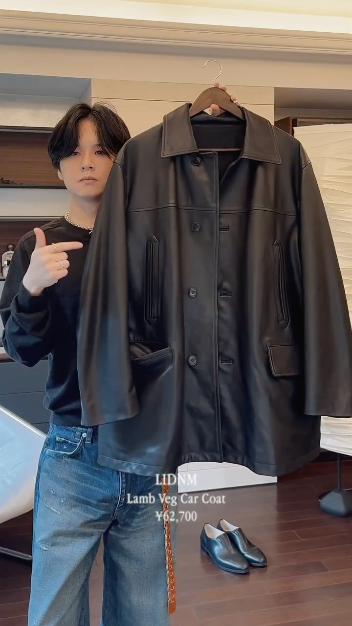 LIDNM】Lamb Veg Car Coat Lamb Veg Car Coat 【LIDNM最新作】26SS