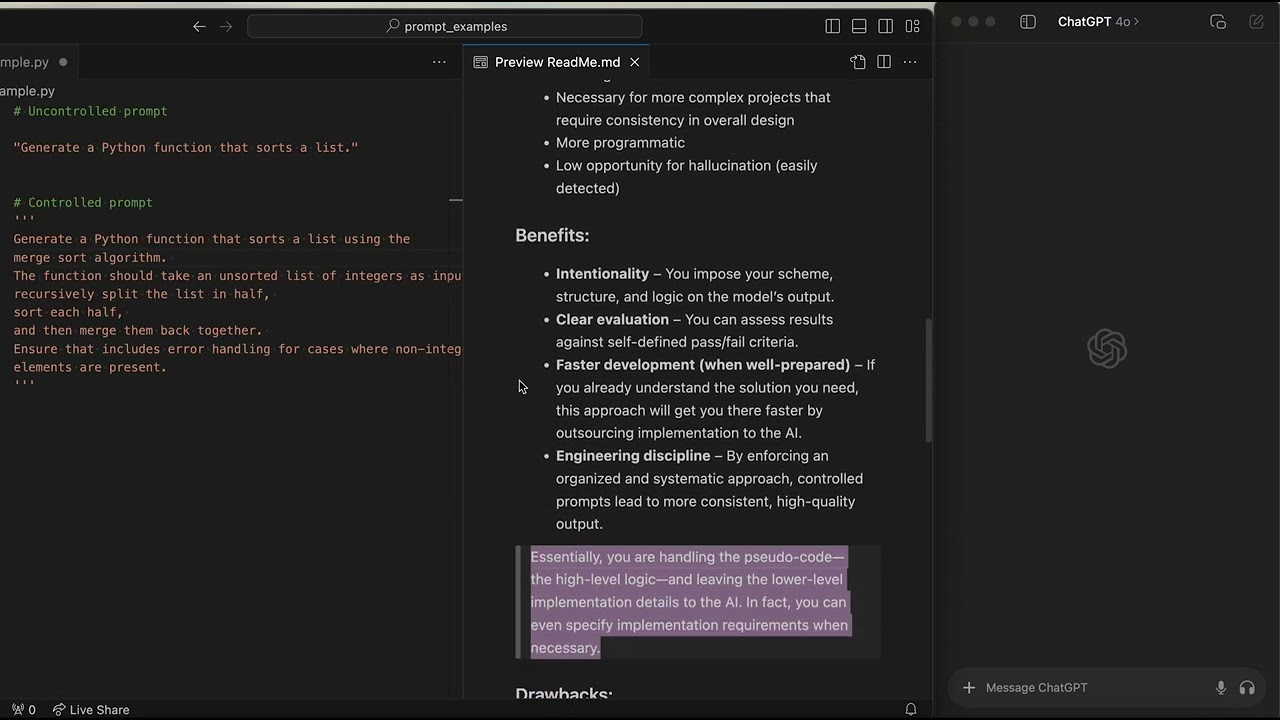 Prompt Engineering Techniques for Software Development: Controlled Versus Uncontrolled Prompts!