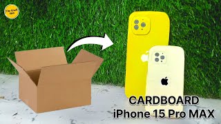 DIY iPhone 15 Pro Max From Cardboard | iPhone 15 With Cardboard | Easy Craft Ideas | The Craft Hub