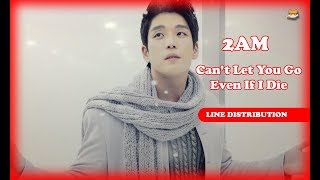 Line Distribution: 2AM - Can't Let You Go Even If I Die (Color Coded)