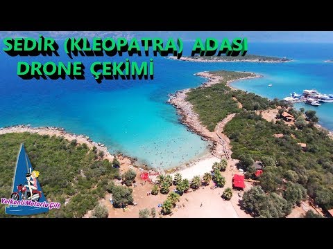 SEDİR ADASI (KLEOPATRA) DRONE ÇEKİM MARMARİS YELKENLİMİZ DORİS YELKENLİ VE MOTORLU ÇİFT VLOG