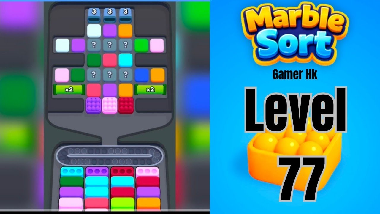 Marble Sort Level 77 hard level Walkthrough Solution - YouTube