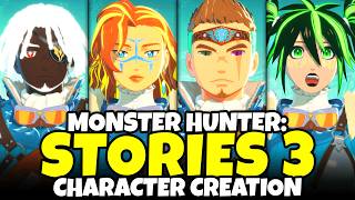 Monster Hunter Stories 3: Twisted Reflection Character Creation (Full Male &amp; Female Customization)