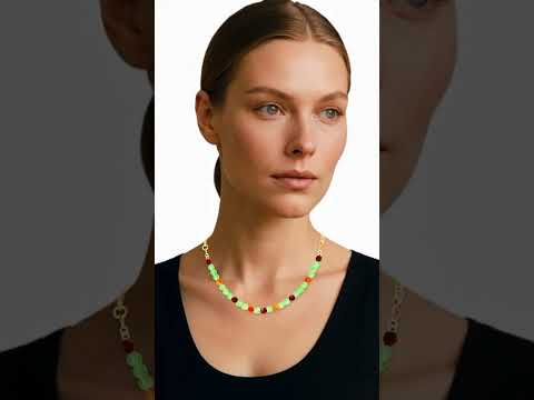 Women's Multicolor Crystal Necklace #jewellery #designergemjewels #necklace #crystals